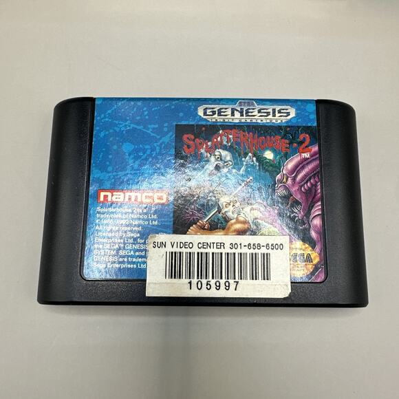 Splatterhouse 2 Sega Genesis Authentic Tested Case Cartridge No Manual - Picture 8 of 10